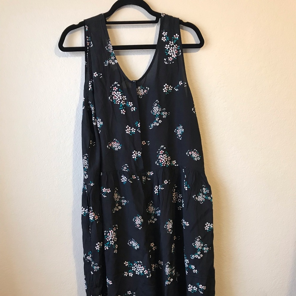 Asos Black floral romper. Culotte with wide-leg